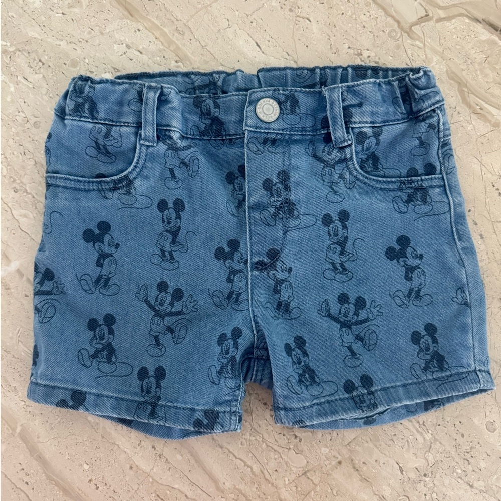 Disney x H&M Mickey Mouse Jean shorts for toddler